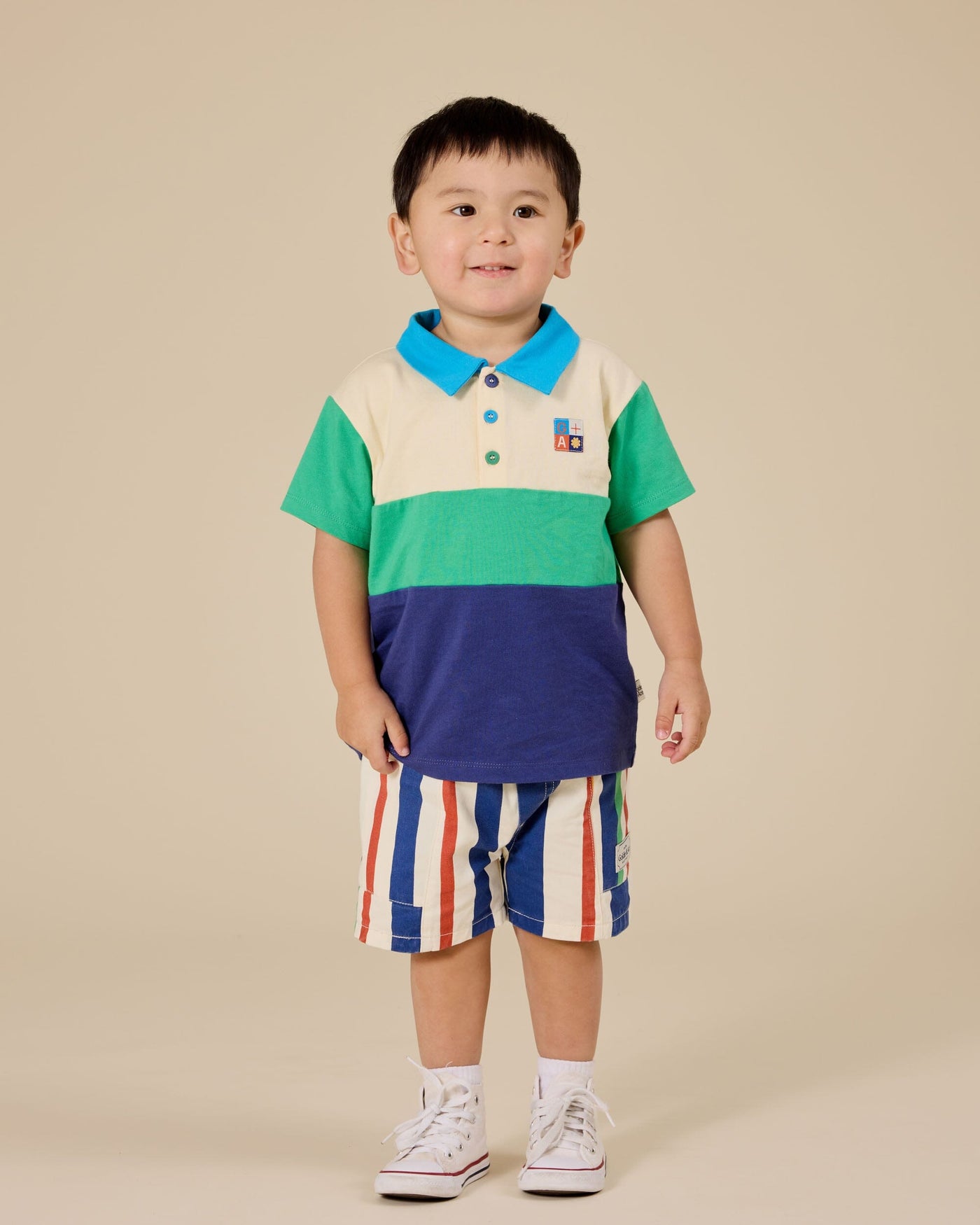 Goldie & Ace - Lewis Colour Block Polo Shirt Short Sleeve Shirt Goldie & Ace 