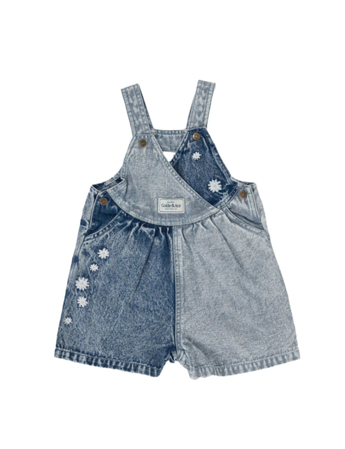 Goldie & Ace - Macy Crossover Denim Shortalls Daisy Sprinkles