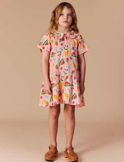 Goldie & Ace - Mila Drop Waist Linen Dress Fruit Salad Short Sleeve Dress Goldie & Ace 