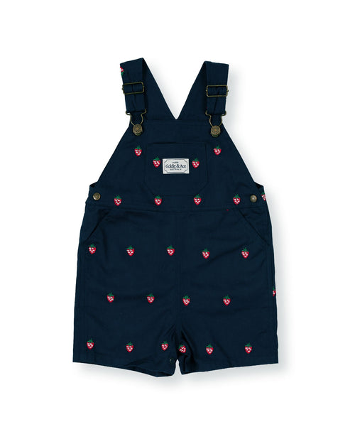 Goldie & Ace - Mini Strawberry Embroidered Burton Overall