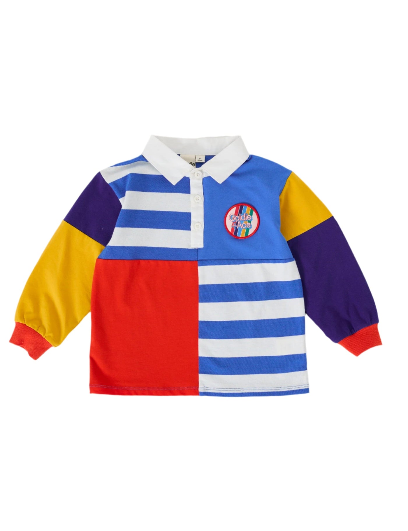 Goldie & Ace - Myles Colour Block Rugby Polo Long Sleeve Top Goldie & Ace 