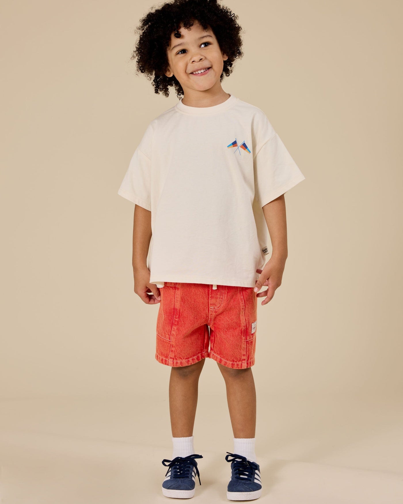 Goldie & Ace - Nautical Flag Oversized T-Shirt Short Sleeve T-Shirt Goldie & Ace 