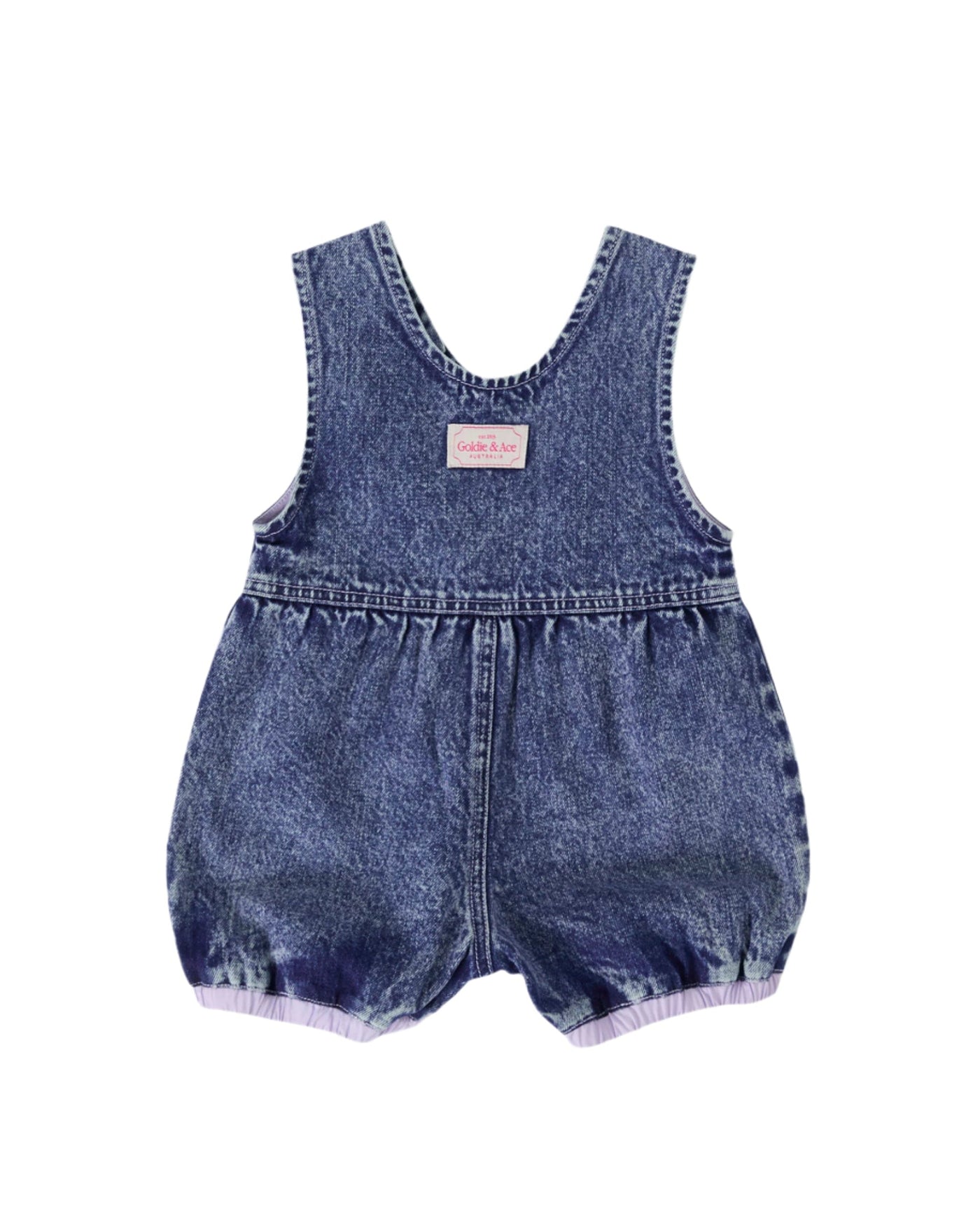 Goldie & Ace - Nina Pastel Petals Denim Romper Romper Goldie & Ace 