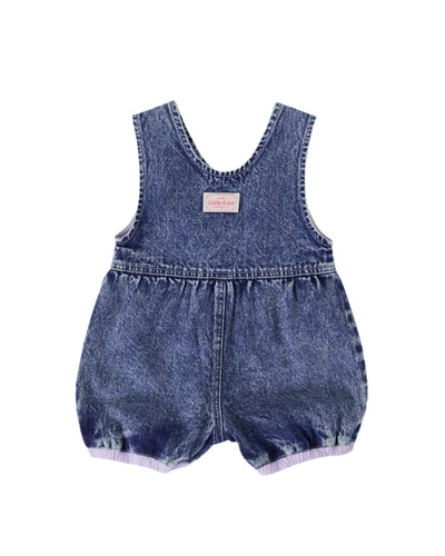 Goldie & Ace - Nina Pastel Petals Denim Romper Romper Goldie & Ace 