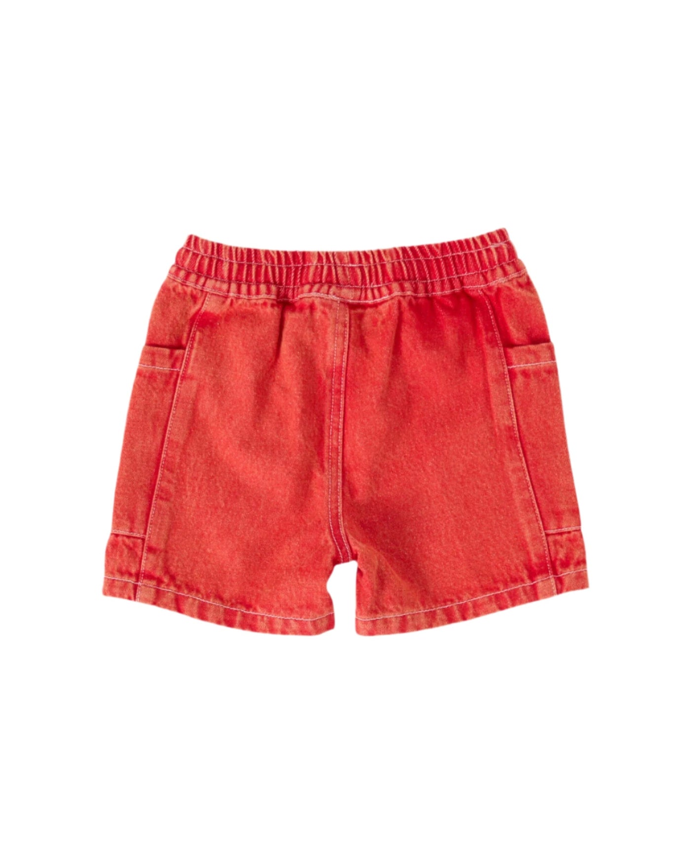 Goldie & Ace - Noah Denim Pocket Shorts Apple Red Shorts Goldie & Ace 