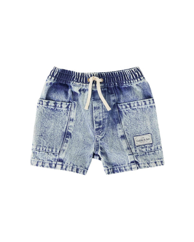 Goldie & Ace - Noah Denim Pocket Shorts | Light Denim Shorts Goldie & Ace 