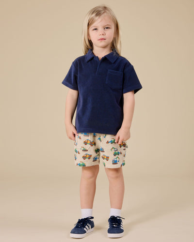 Goldie & Ace - Oversized Terry Polo Short Sleeve Shirt Goldie & Ace 