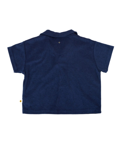 Goldie & Ace - Oversized Terry Polo Short Sleeve Shirt Goldie & Ace 