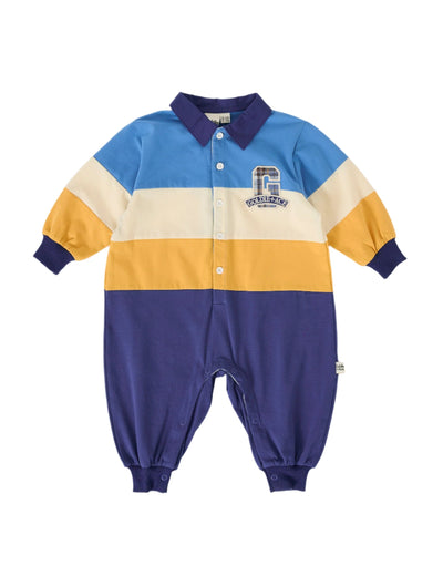 Goldie & Ace - Panelled Rugby Romper Romper Goldie & Ace 