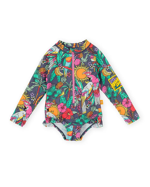 Goldie & Ace - Paradise Long Sleeve Frill Swimsuit