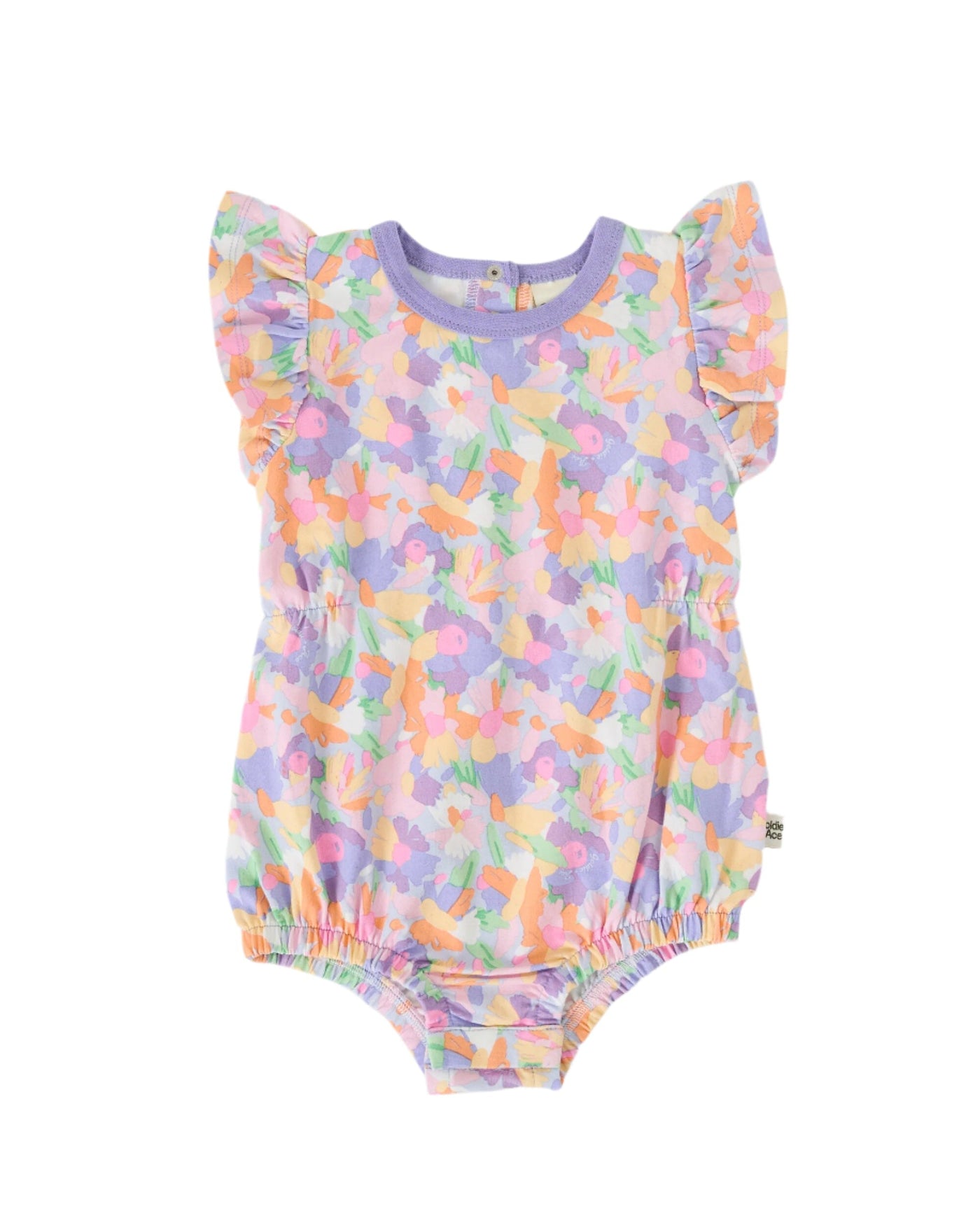 Goldie & Ace - Pastel Bouquet Frill Bubble Romper Romper Goldie & Ace 