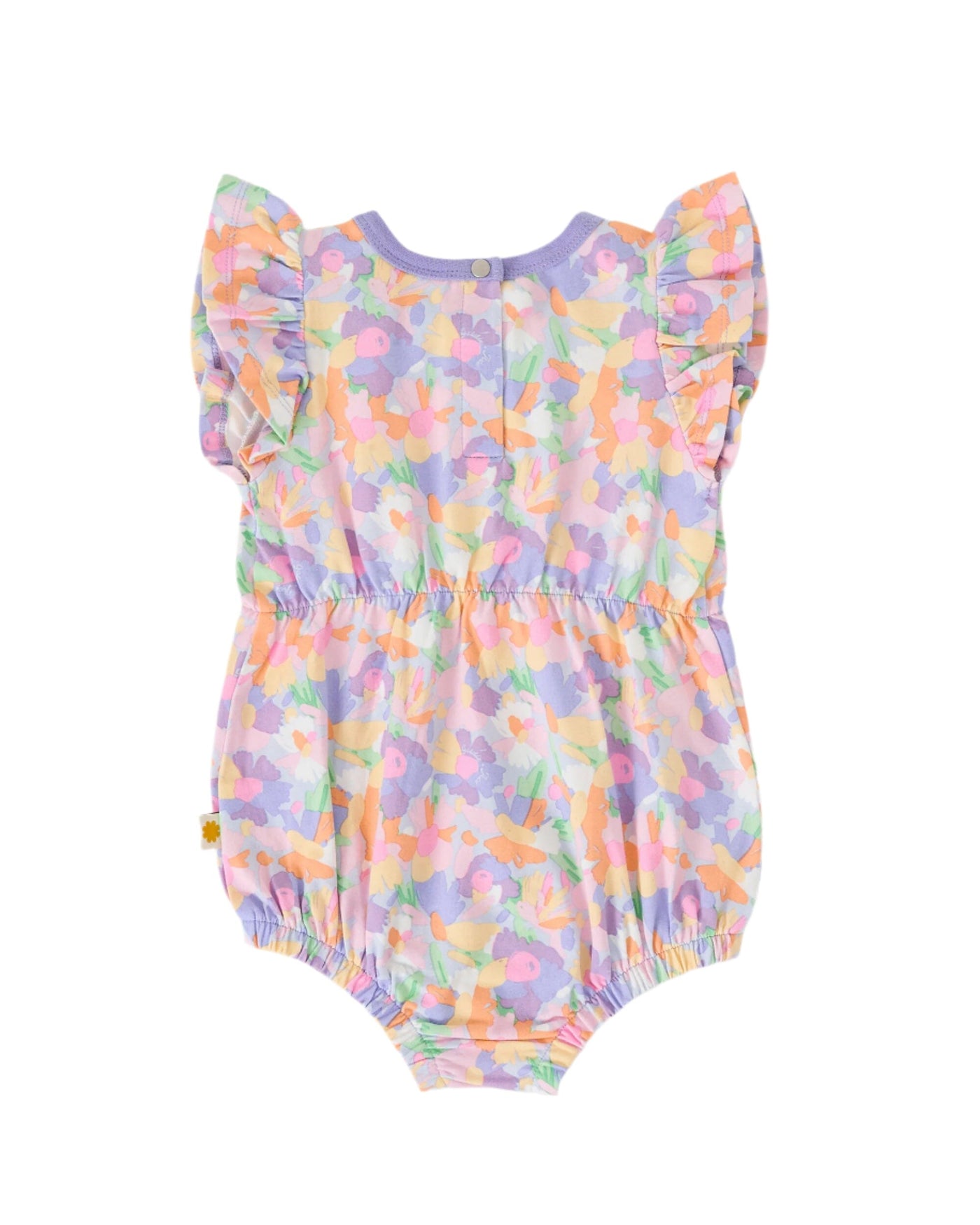 Goldie & Ace - Pastel Bouquet Frill Bubble Romper Romper Goldie & Ace 