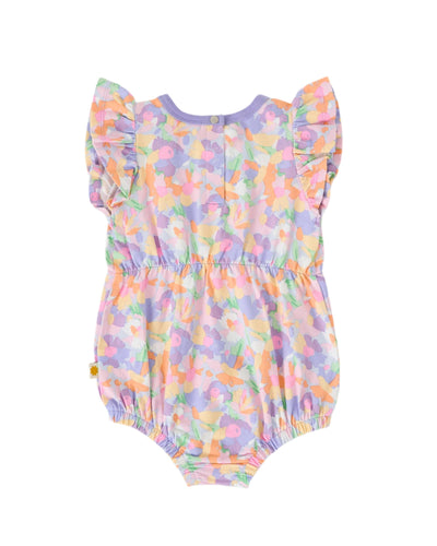 Goldie & Ace - Pastel Bouquet Frill Bubble Romper Romper Goldie & Ace 