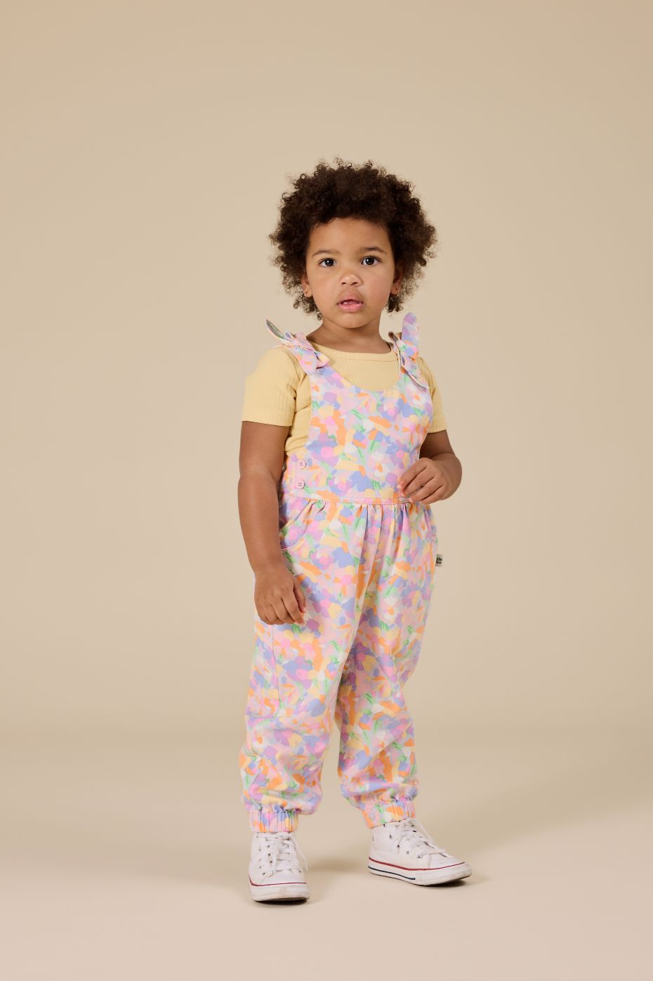 Goldie & Ace - Pastel Bouquet Tiffany Tie Overalls Overalls Goldie & Ace 