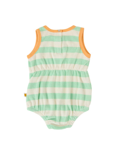 Goldie & Ace - Peas In A Pod Stripe Bubble Romper Romper Goldie & Ace 