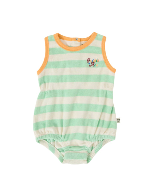 Goldie & Ace - Peas In A Pod Stripe Bubble Romper
