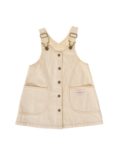 Goldie & Ace - Penelope Pinafore Pocket Dress | Oat