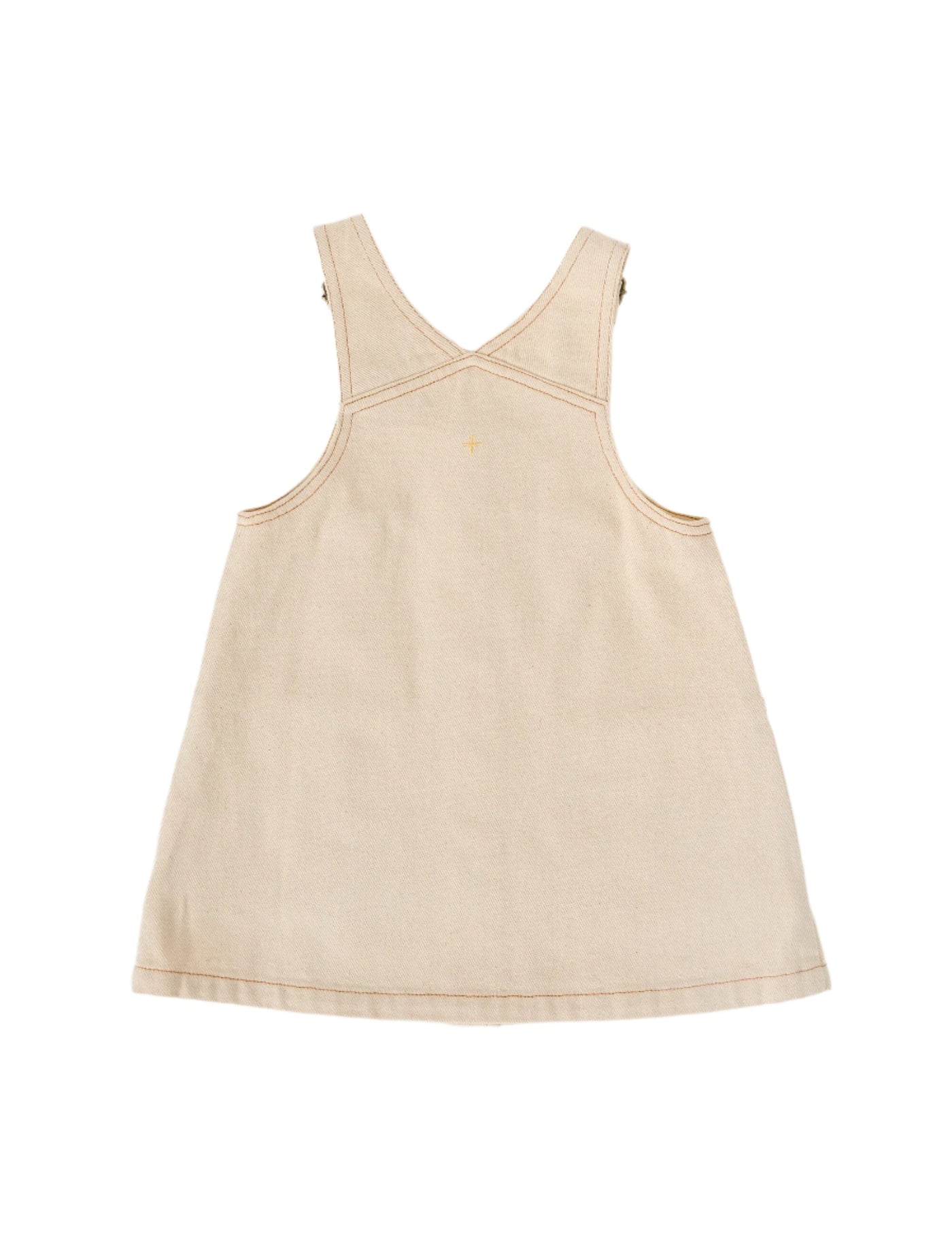 Goldie & Ace - Penelope Pinafore Pocket Dress | Oat Sleeveless Dress Goldie & Ace 