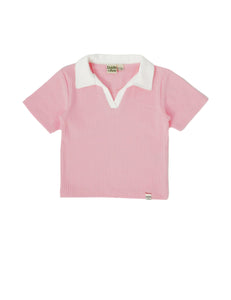 Goldie & Ace - Pia Collared T-Shirt Bubblegum