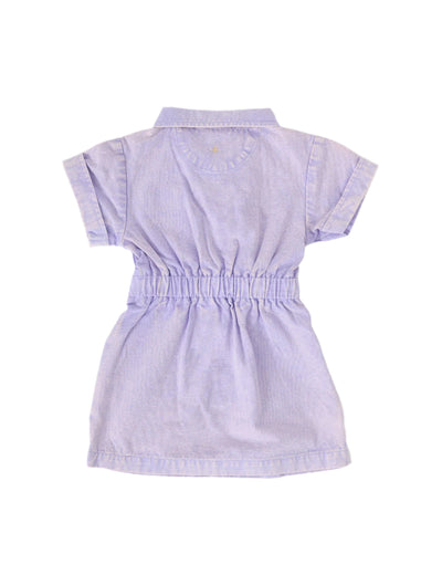 Goldie & Ace - Piper Denim Belted Dress | Mauve Short Sleeve Dress Goldie & Ace 