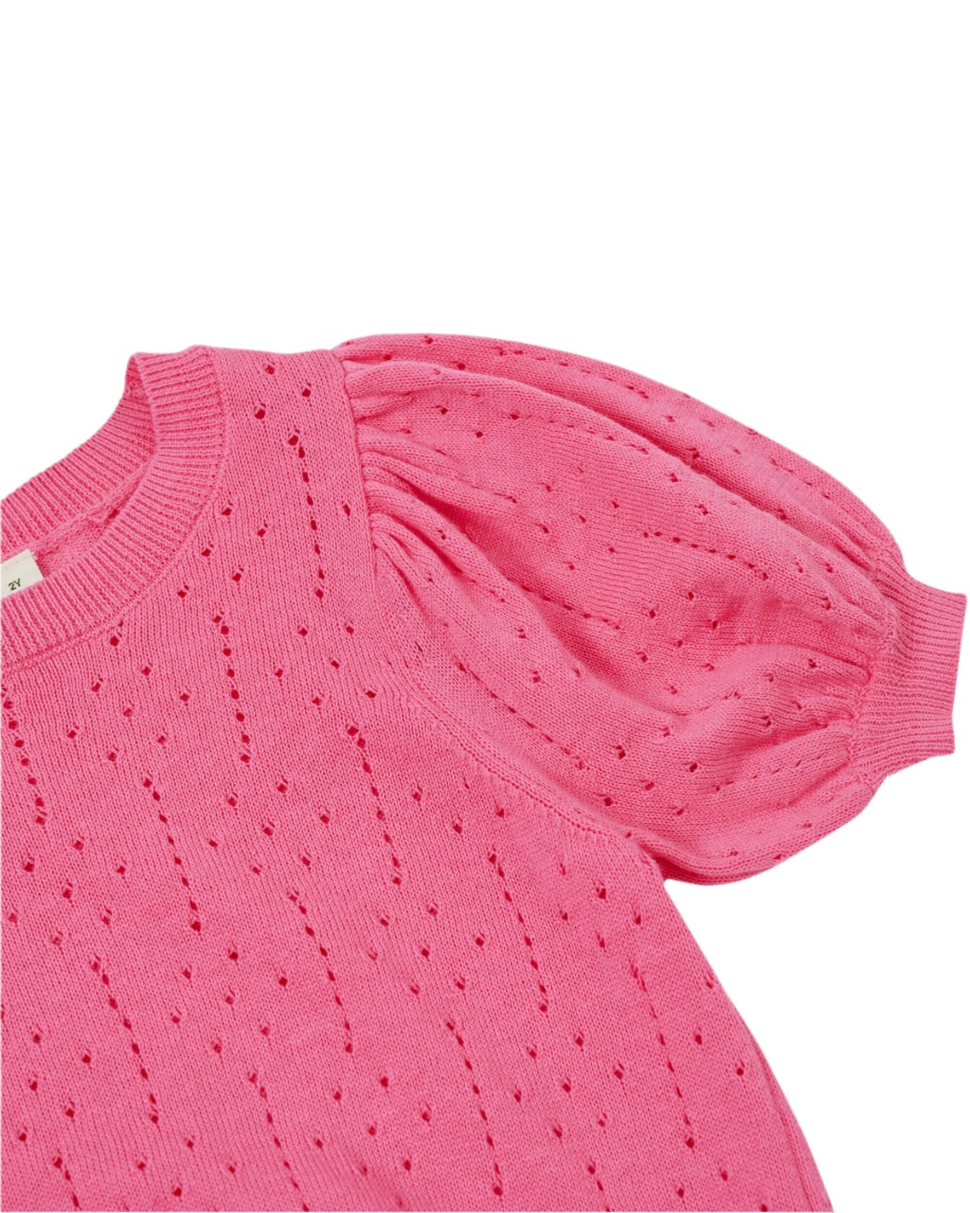 Goldie & Ace - Pointelle Puff Knit Top Short Sleeve Top Goldie & Ace 