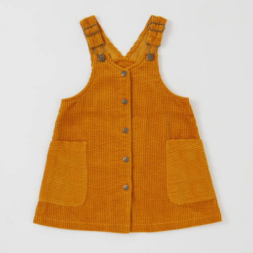 Goldie & Ace - Polly Corduroy Pinafore Dress - Golden