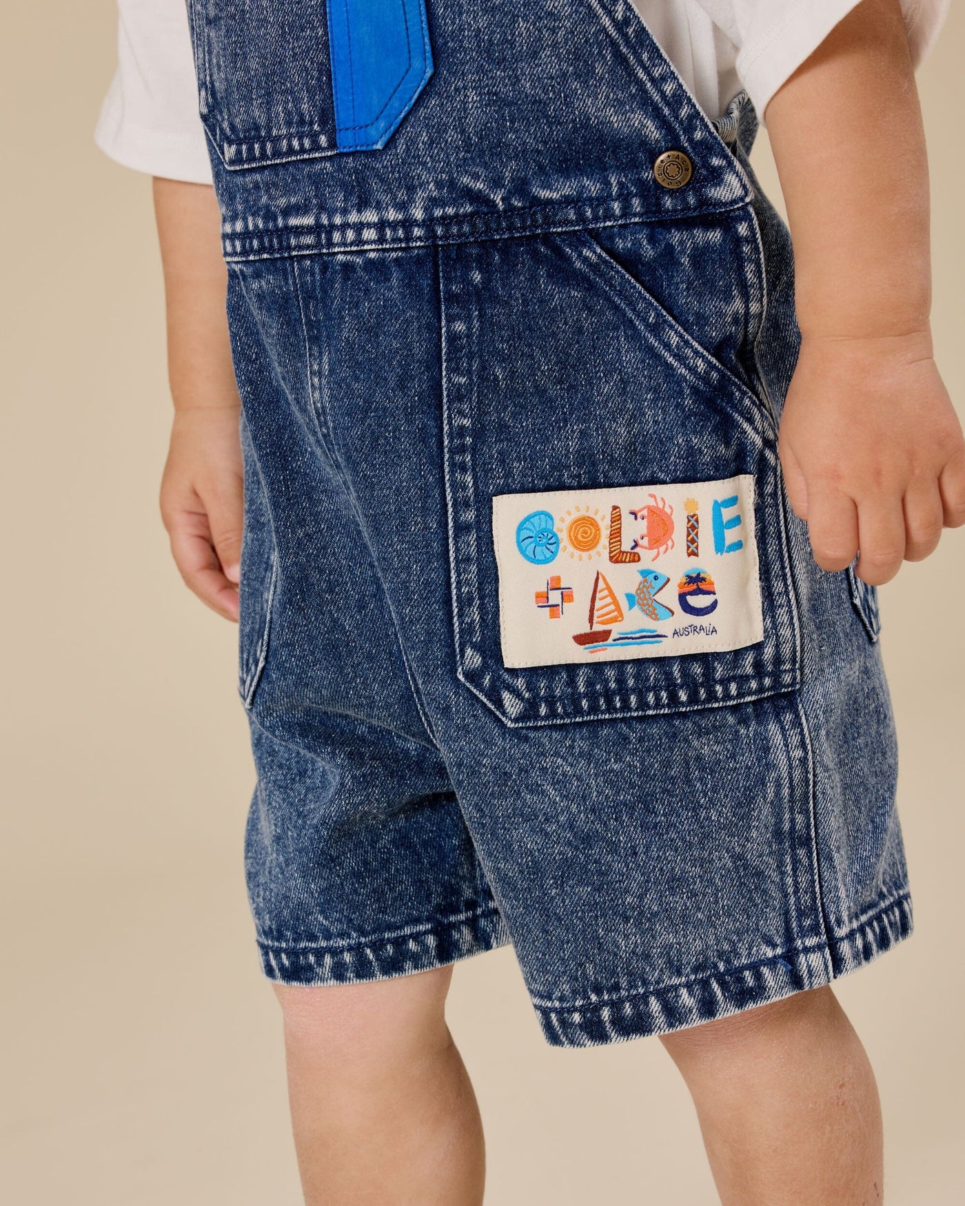 Goldie & Ace - Primary Pop Burton Denim Overalls Overalls Goldie & Ace 
