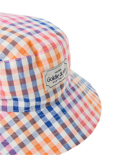Goldie & Ace - Rainbow Gingham Bucket Hat Sun Hat Goldie & Ace 