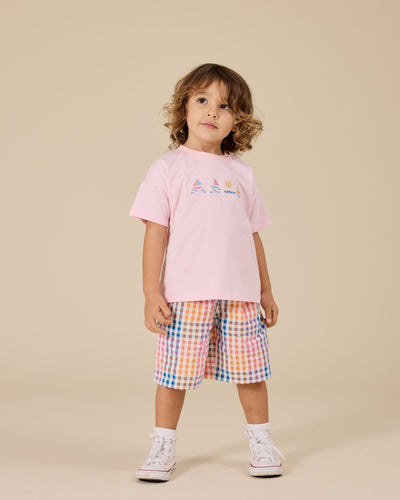 Goldie & Ace - Rainbow Gingham Kirby Relaxed Shorts Shorts Goldie & Ace 