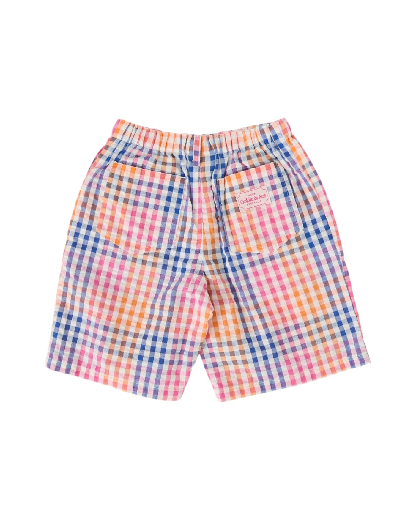 Goldie & Ace - Rainbow Gingham Kirby Relaxed Shorts Shorts Goldie & Ace 