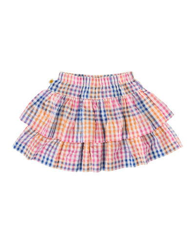Goldie & Ace - Rainbow Gingham Ria Ruffle Skirt Skirts Goldie & Ace 