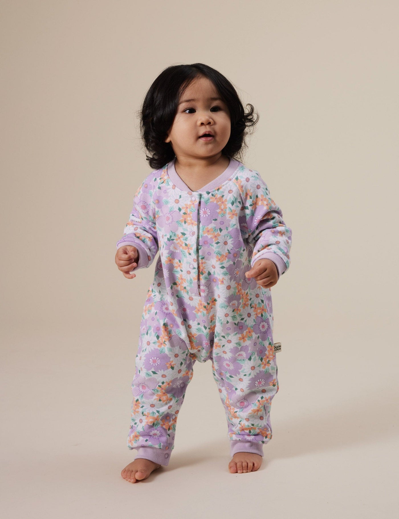 Goldie & Ace - Relaxed Terry Romper | Flora Romper Goldie & Ace 