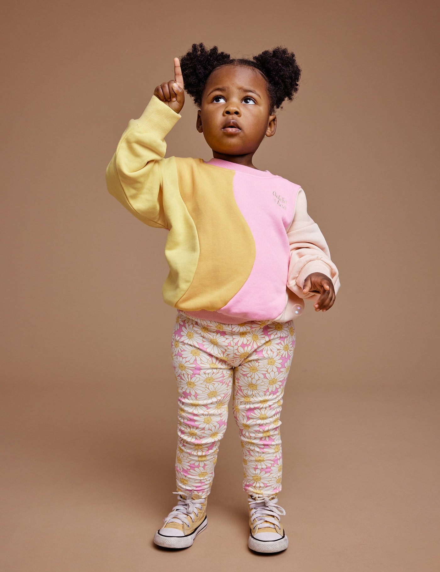 Goldie & Ace Rio Wave Sweater - Pink Gold Multi Jumper Goldie & Ace 