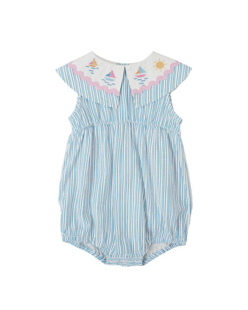 Goldie & Ace - Sailor Stripe Ava Collared Romper