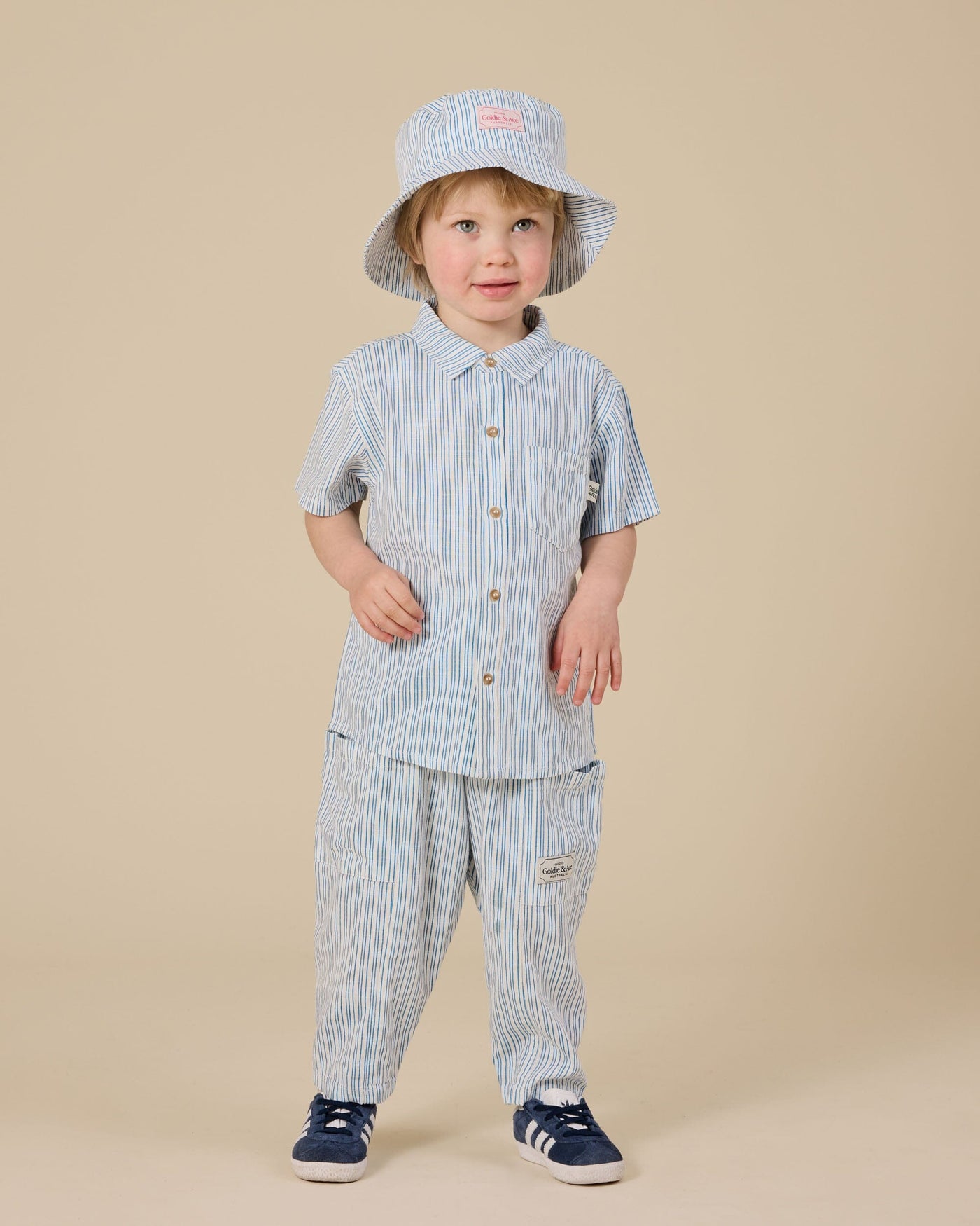Goldie & Ace - Sailor Stripe Holiday Shirt Short Sleeve Shirt Goldie & Ace 