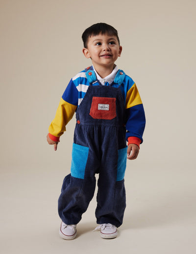 Goldie & Ace - Sammy Corduroy Colour Block Overalls Overalls Goldie & Ace 