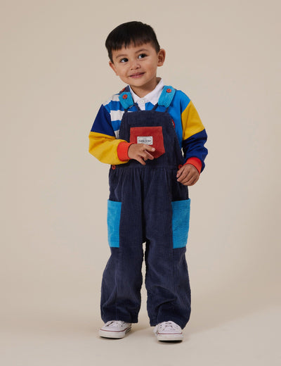 Goldie & Ace - Sammy Corduroy Colour Block Overalls Overalls Goldie & Ace 