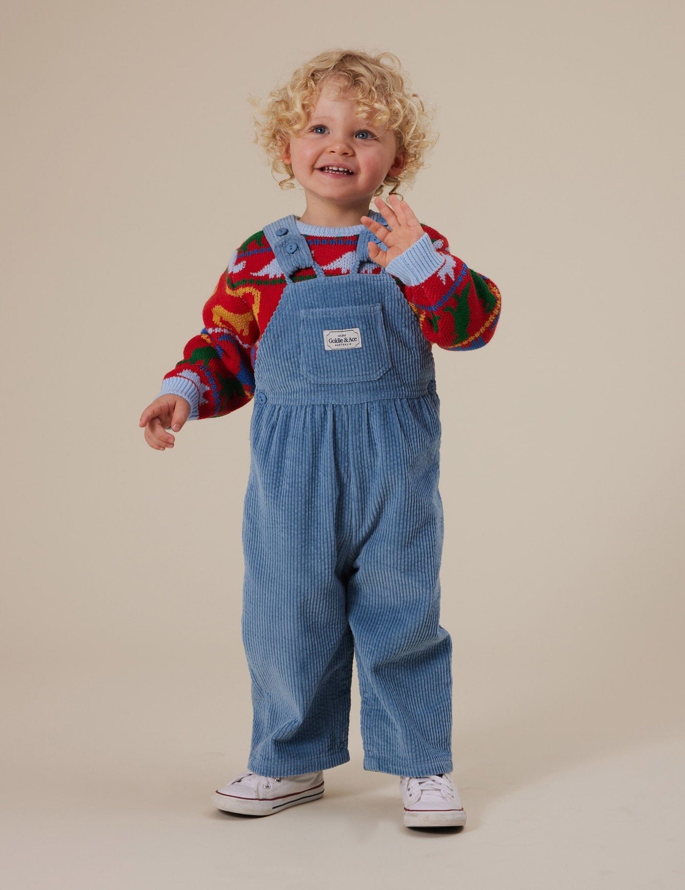 Goldie & Ace Sammy Corduroy Overalls | Duck Egg Overalls Goldie & Ace 