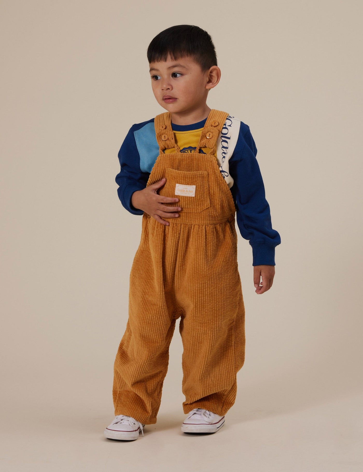 Goldie & Ace - Sammy Corduroy Overalls | Golden Overalls Goldie & Ace 