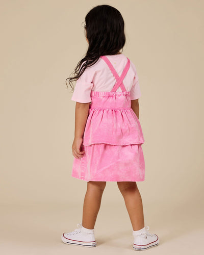 Goldie & Ace - Saskia Denim Frill Pinafore Dress Sleeveless Dress Goldie & Ace 