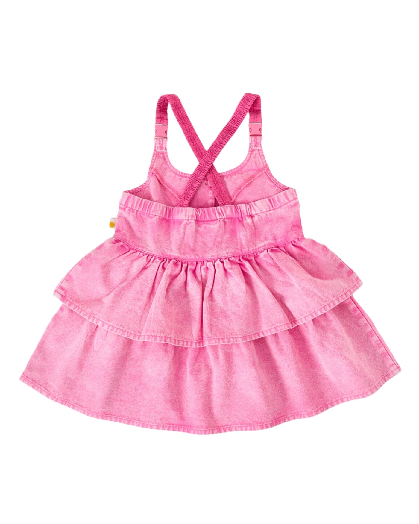 Goldie & Ace - Saskia Denim Frill Pinafore Dress Sleeveless Dress Goldie & Ace 