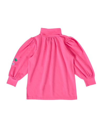 Goldie & Ace - Sofia Embroidered Puff Sleeve Skivvy Long Sleeve Top Goldie & Ace 
