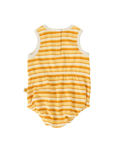 Goldie & Ace - Sunshine Stripe Bubble Romper Romper Goldie & Ace 
