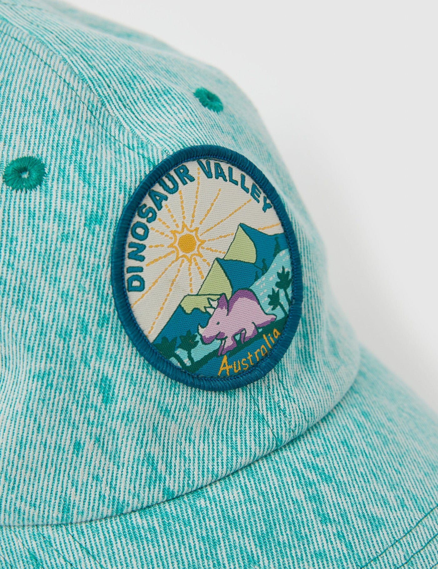 Goldie & Ace - Tate Dino Valley Denim Cap Turquoise Caps Goldie & Ace 