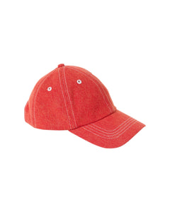 Goldie & Ace - Tate Embroidered Denim Cap Apple Red