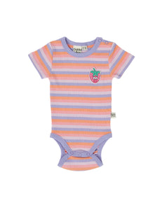 Goldie & Ace - Tutti Frutti Stripe Short Sleeve Rib Bodysuit