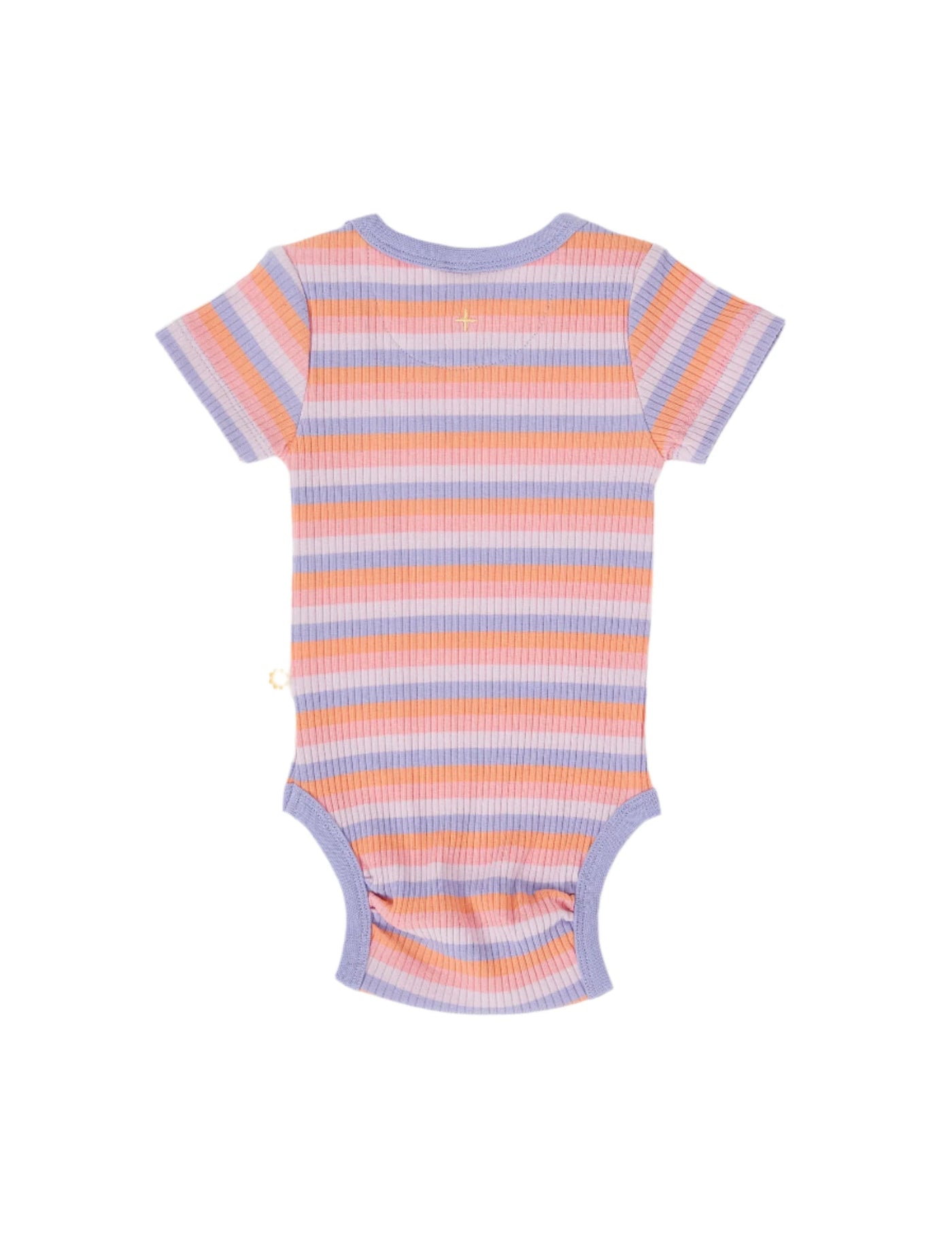 Goldie & Ace - Tutti Frutti Stripe Short Sleeve Rib Bodysuit Bodysuit Goldie & Ace 