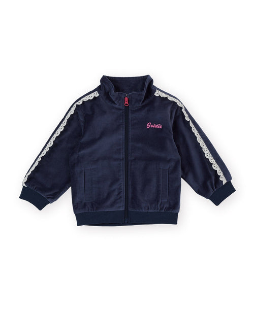 Goldie & Ace - Velour Broderie Sweat Jacket