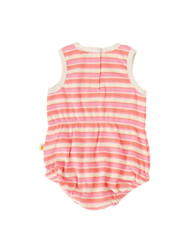 Goldie & Ace - Watermelon Stripe Bubble Romper Romper Goldie & Ace 