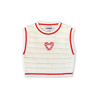 Grown - Candy Cane Heart Vest Vest Grown 
